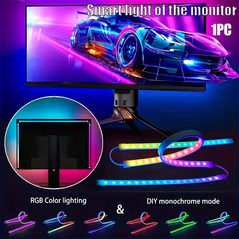 Party Games Night - RGB ゲーミングライトストリップ モニターバックライト LED ディスプレイ同期 PC